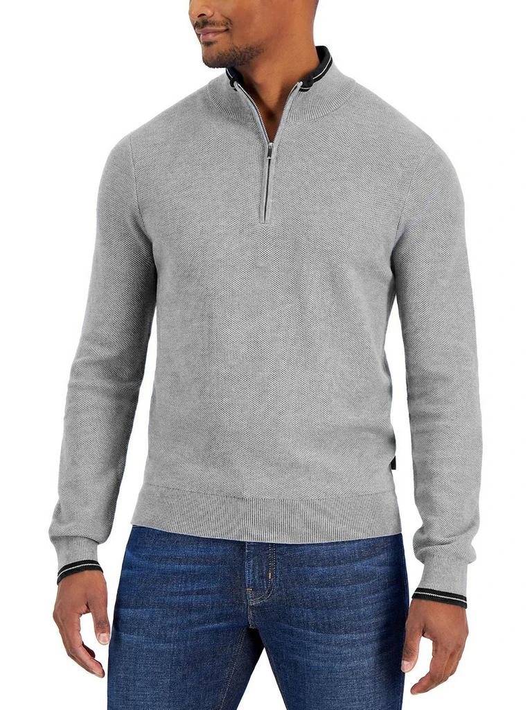 Shop Mens Cotton Half Zip Pullover Sweater on Sale at BeyondStyle