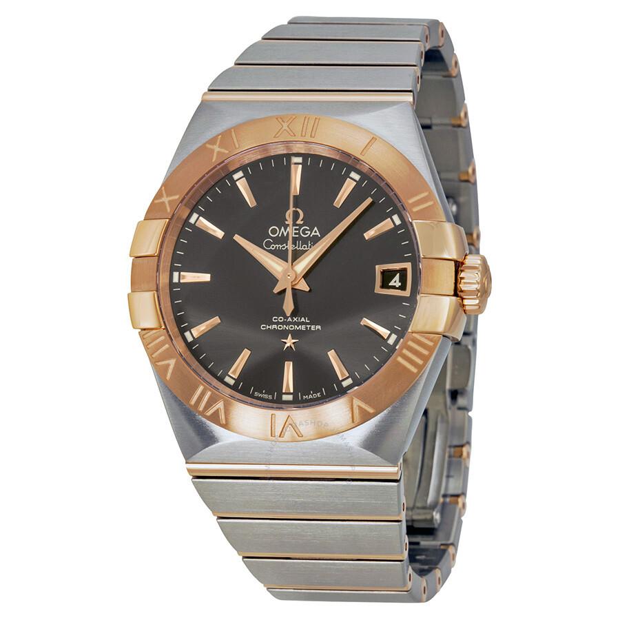 Omega Constellation Automatic Grey Dial Steel and 18kt Rose GoldMens Watch 123.20.38.21.06.002