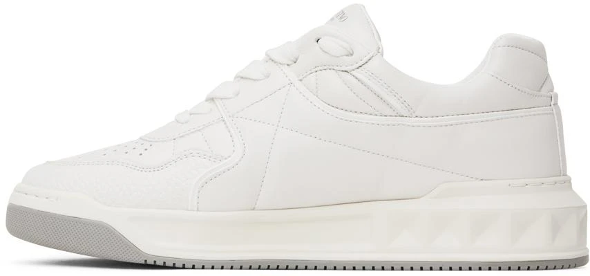 Valentino White One-Stud Sneakers 3