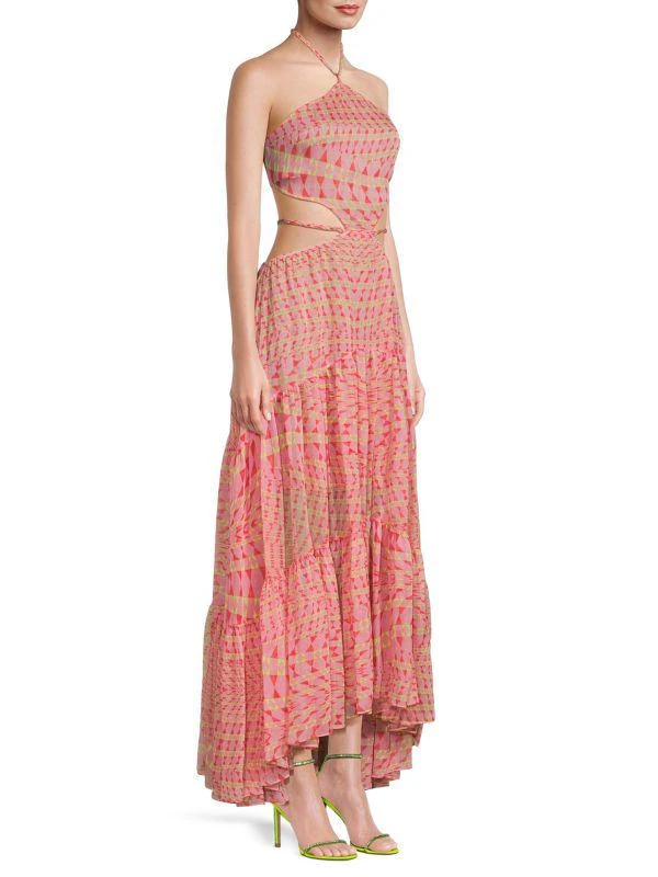 MISA Dalia Cutout Halter Maxi Dress 3