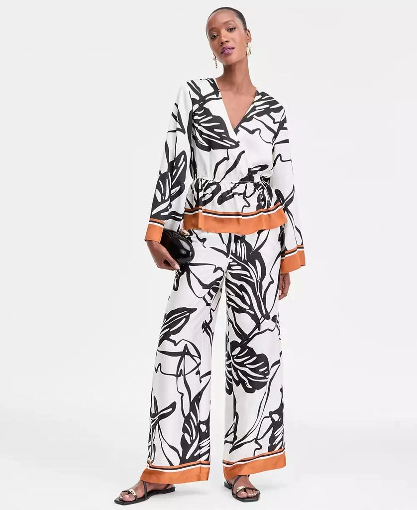 INC International Women's Printed Peplum Top, Exclusively at Macy's 2