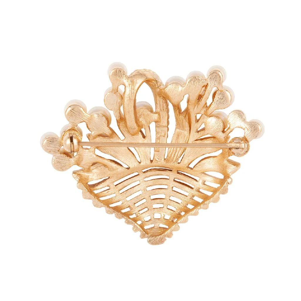 Susan Caplan Vintage 1960s vintage trifari faux pearl basket brooch 3