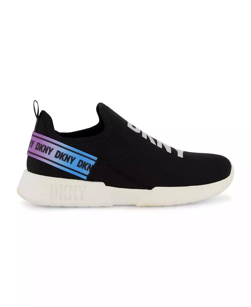 DKNY Little Girls Lightweight Slip On Ombre Logo Sneakers 2