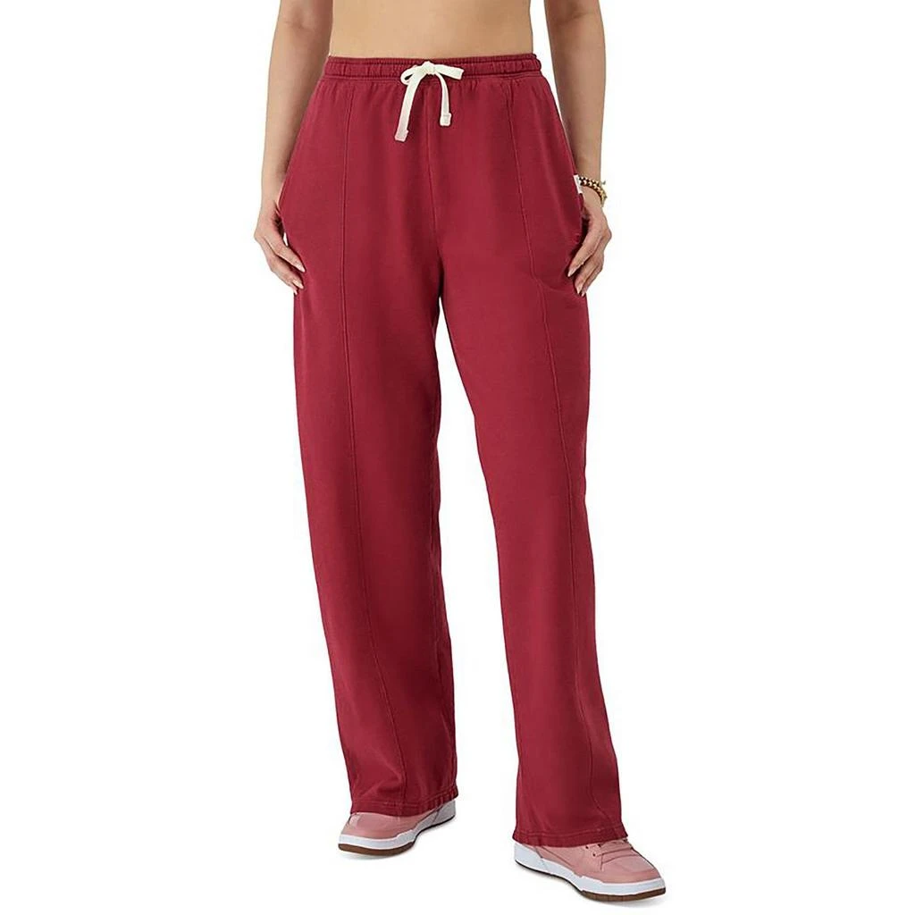 CHAMPION Womens Fleece Wide Leg Sweatpants 1