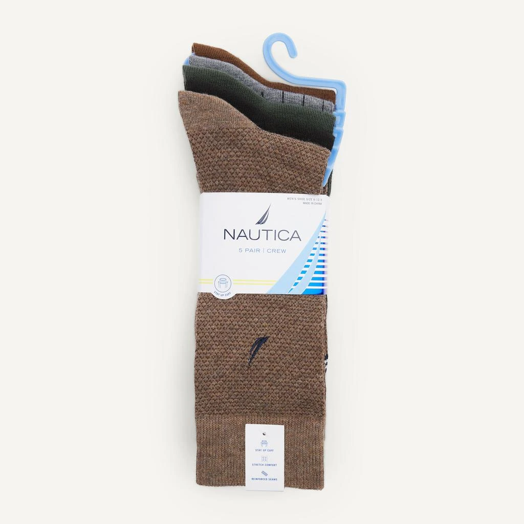 Nautica Mens Dress Crew Socks, 5-Pack 2