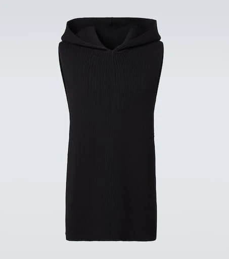Rick Owens Ribbed-knit virgin wool sweater vest 1