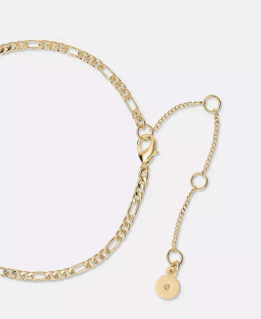 DKNY Gold-Tone Stone, Pavé 
Polished Rondelle Figaro Link Collar Necklace, 16" + 3" extender 3