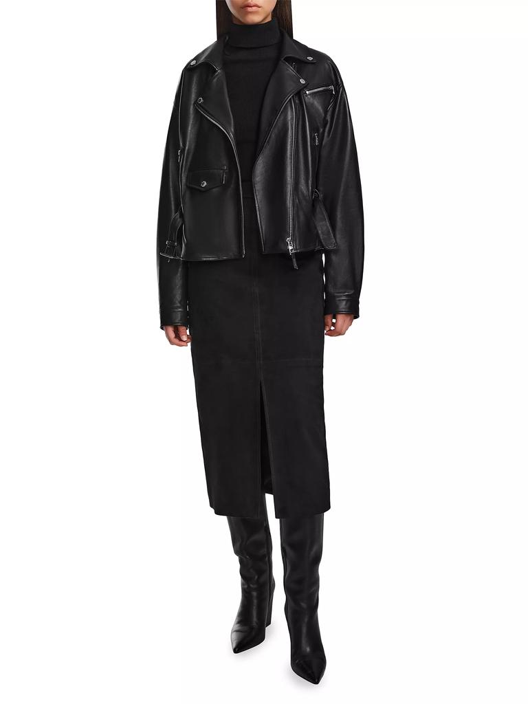 RUDSAK Arielle Leather Belted Jacket