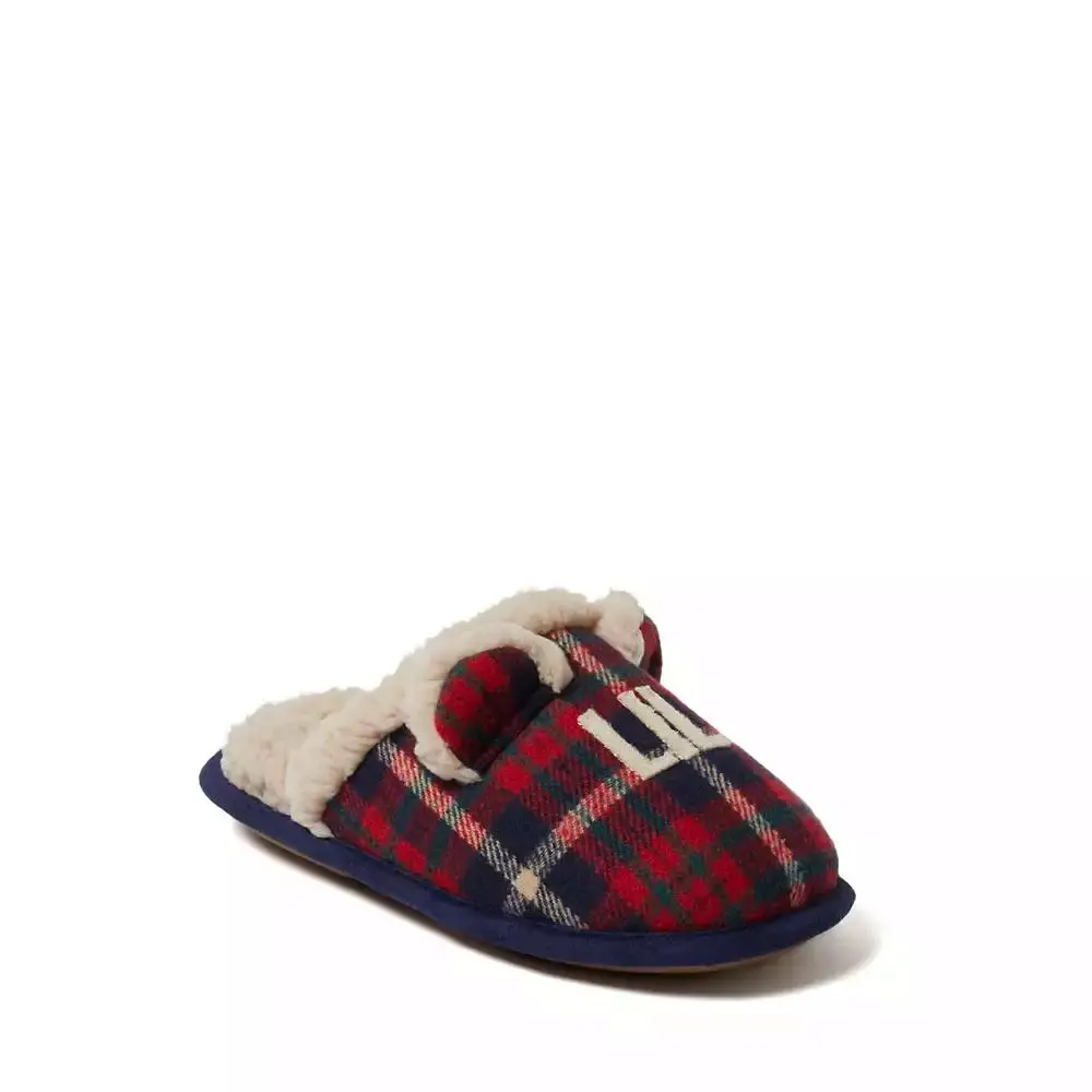 Dear Foams Kids Lil Bear Plaid Scuff House Slipper