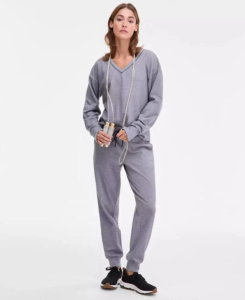 ID Ideology Women's Brushed Rib Jogger Pants, Macy's Exclusive 1