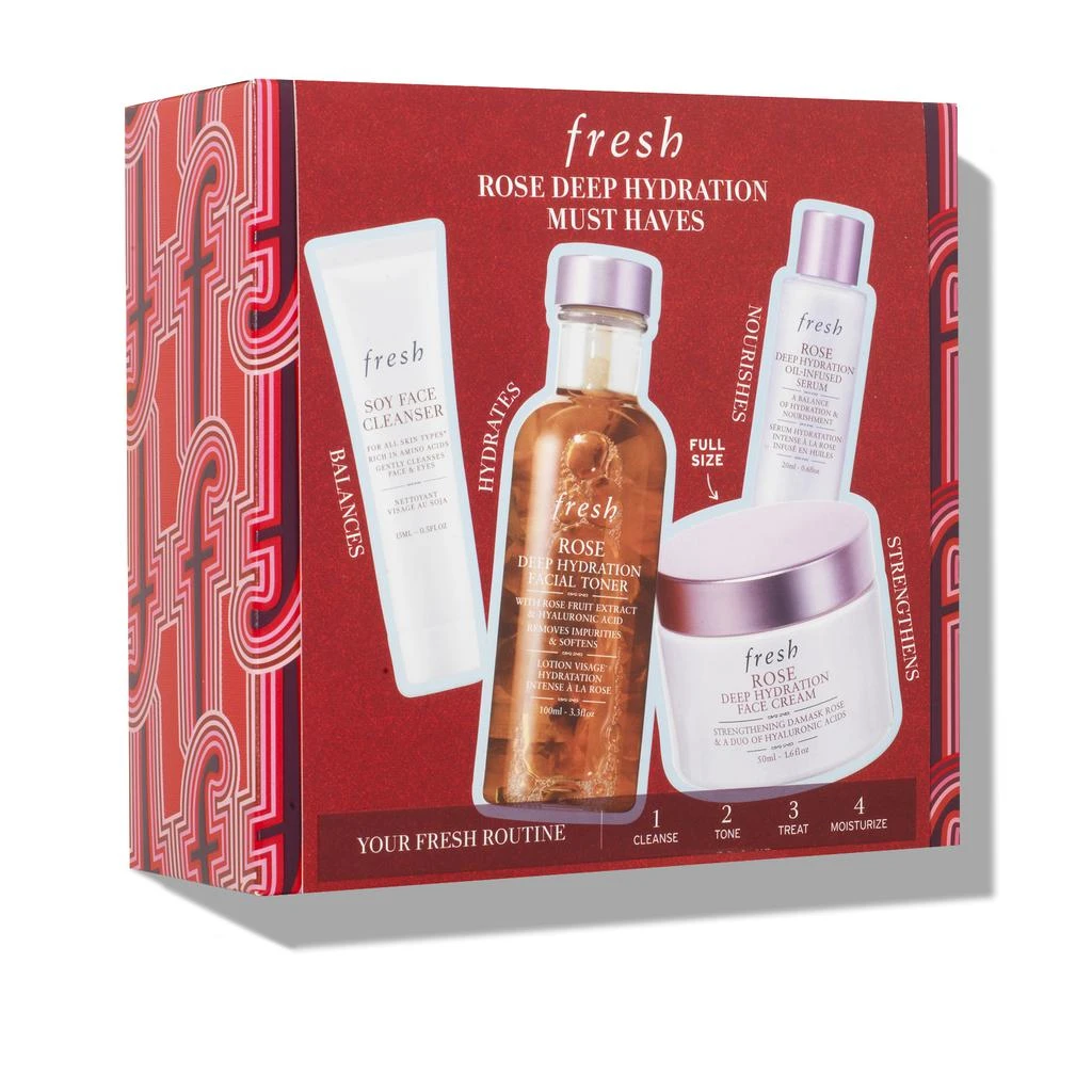 Fresh Rose Hydrating Skincare Set 3