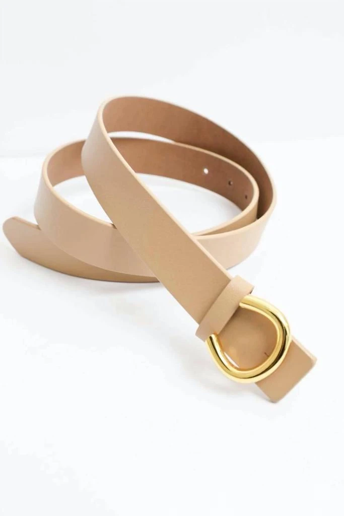 LETO Leto - Women's Minimalist Leather Horseshoe Belt