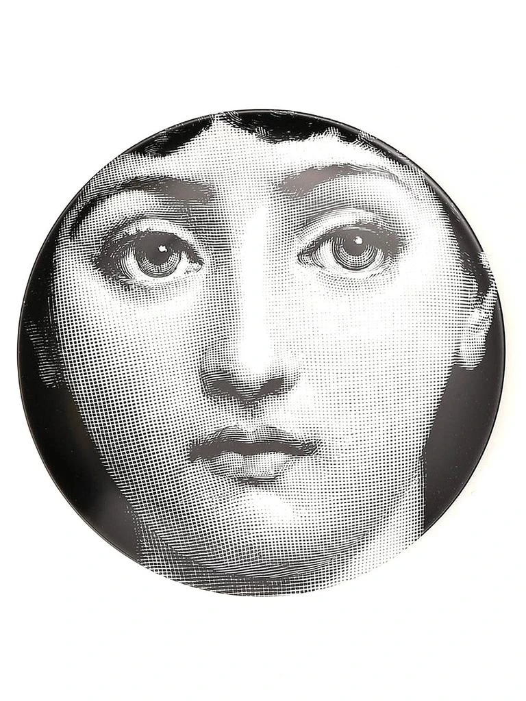 FORNASETTI Fornasetti Face Printed Round Plate 1