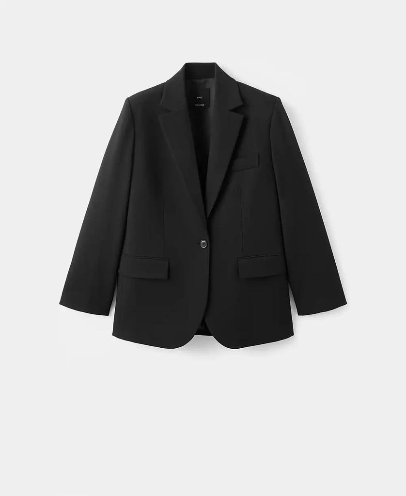 Mango Women
s Lapel Pockets Straight Suit Jacket 2