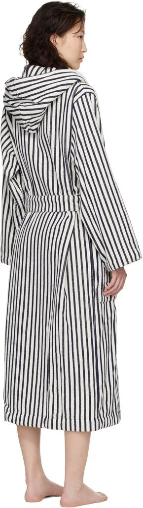 Tekla White
Navy Terry Hooded Bathrobe 3