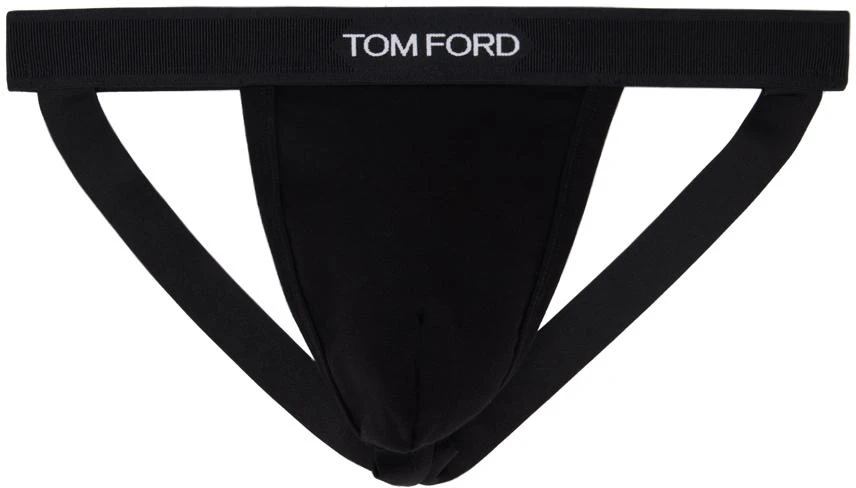 Tom Ford Black Cotton Jock Strap 1