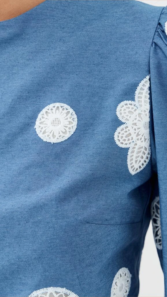 Borgo de Nor Alfie Denim Lace Top 5