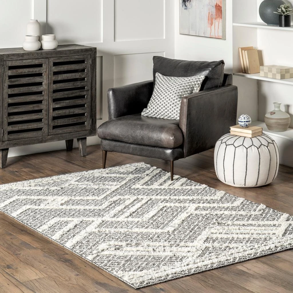 nuLOOM Jannette Modern Geometric Textured Area Rug 1