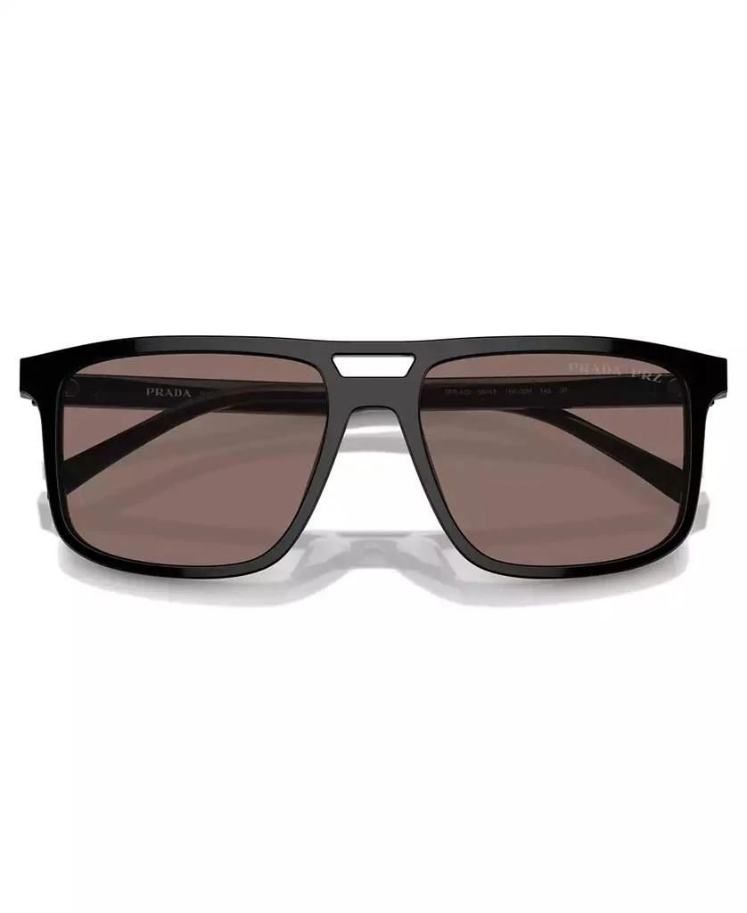 Prada Iconic Plaque Rectangular Men's Sunglasses, PR A22S 3