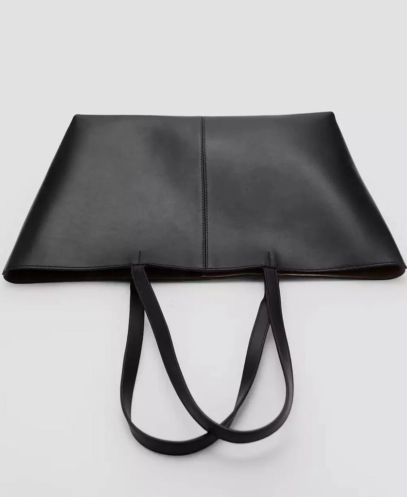 Mango Women's Leather Shopper Bag 2