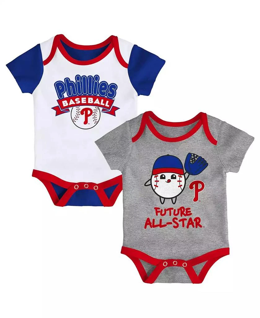 Outerstuff Newborn 2-Pack Philadelphia Phillies Triple Hit Bodysuit Set