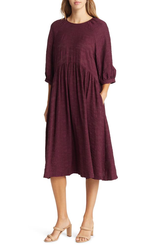 Nordstrom Elbow Sleeve Midi Dress