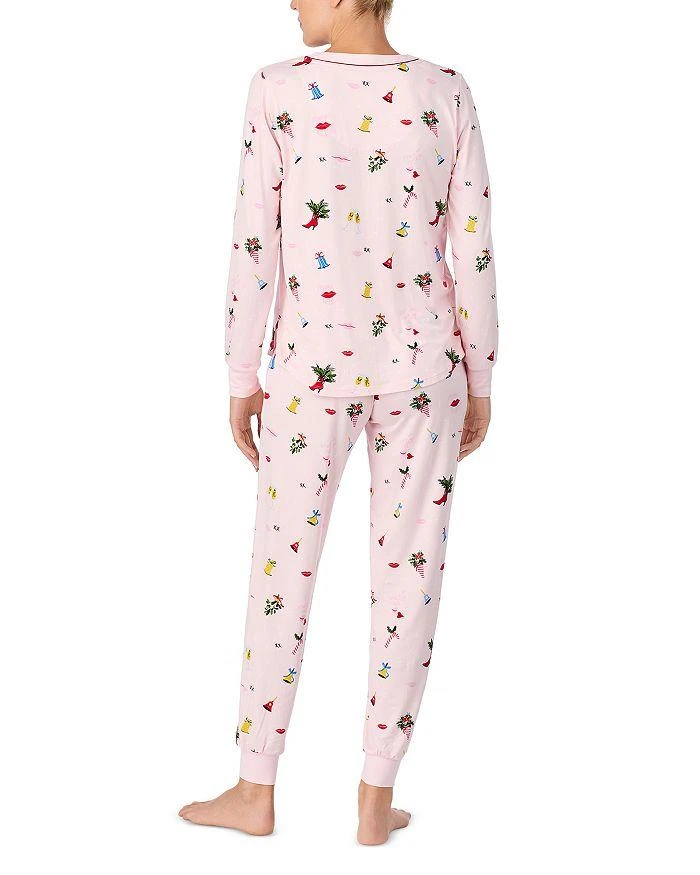 Kate Spade Jersey Henley Christmas Pajama Set 4