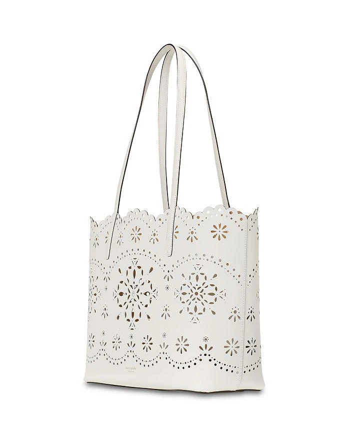 Kate Spade Do It All Spade Flower Perforated Fine Grain Leather Large Tote 4
