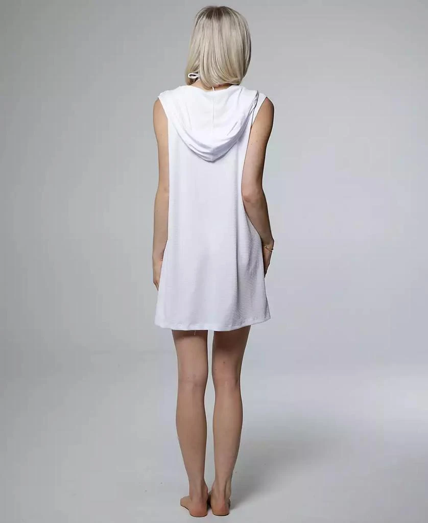 J Valdi Women's Sleeveless Zip-Up Swim Hoodie 3