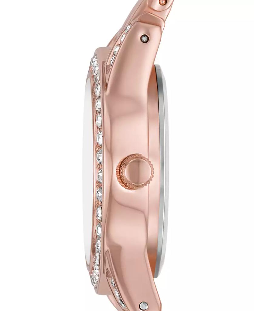 Folio Women's Three Hand Rose-Gold-Tone 31mm Watch and Bracelet Gift Set, 6 Pieces
