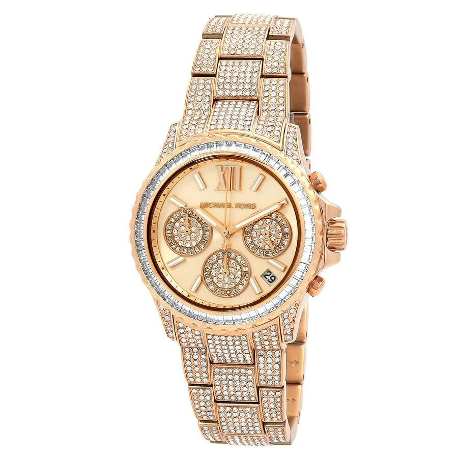Michael Kors Everest Chronograph Quartz Crystal Rose Gold Dial Ladies Watch MK7235 1
