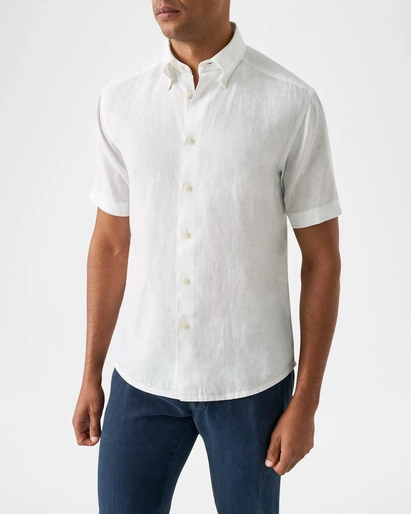 Eton Men's Signature Linen Contemporary Fit Short-Sleeve Shirt 5