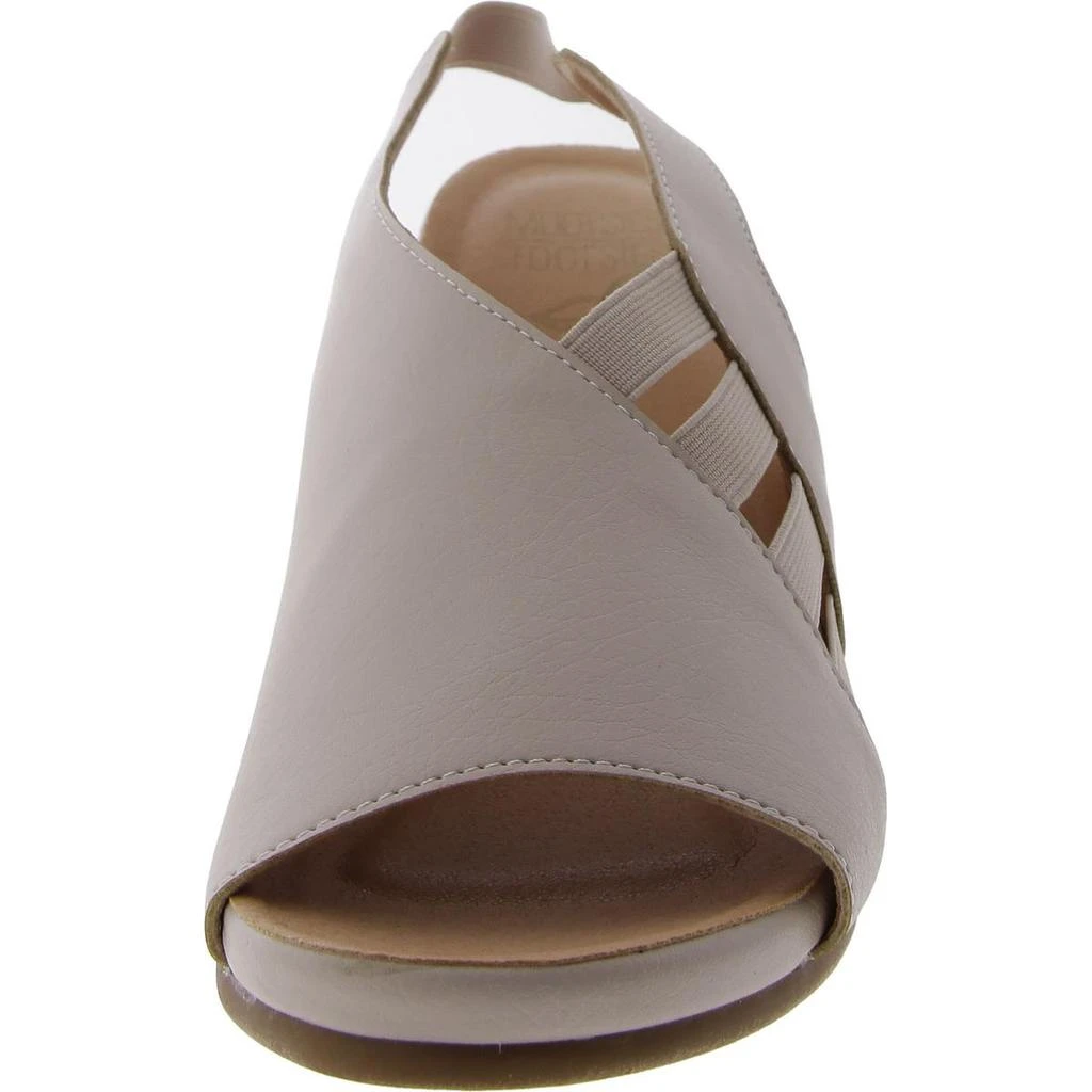 Mootsies Tootsies Womens Faux Leather Slip On Wedge Sandals 2