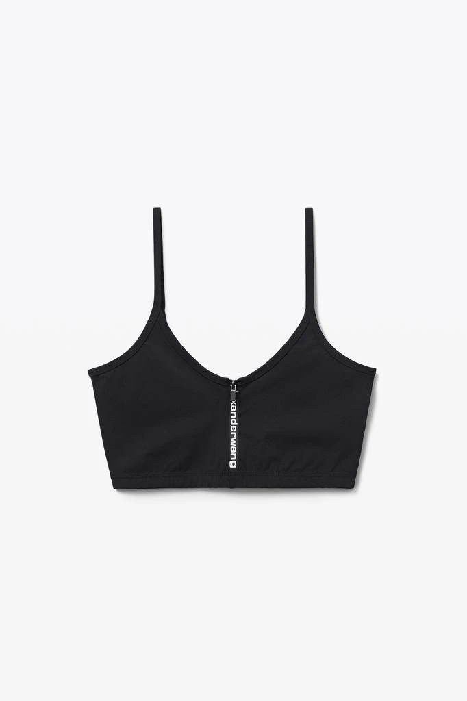 Alexander Wang ATHLETIC LOGO ZIP TANK IN STRETCH KNIT 3