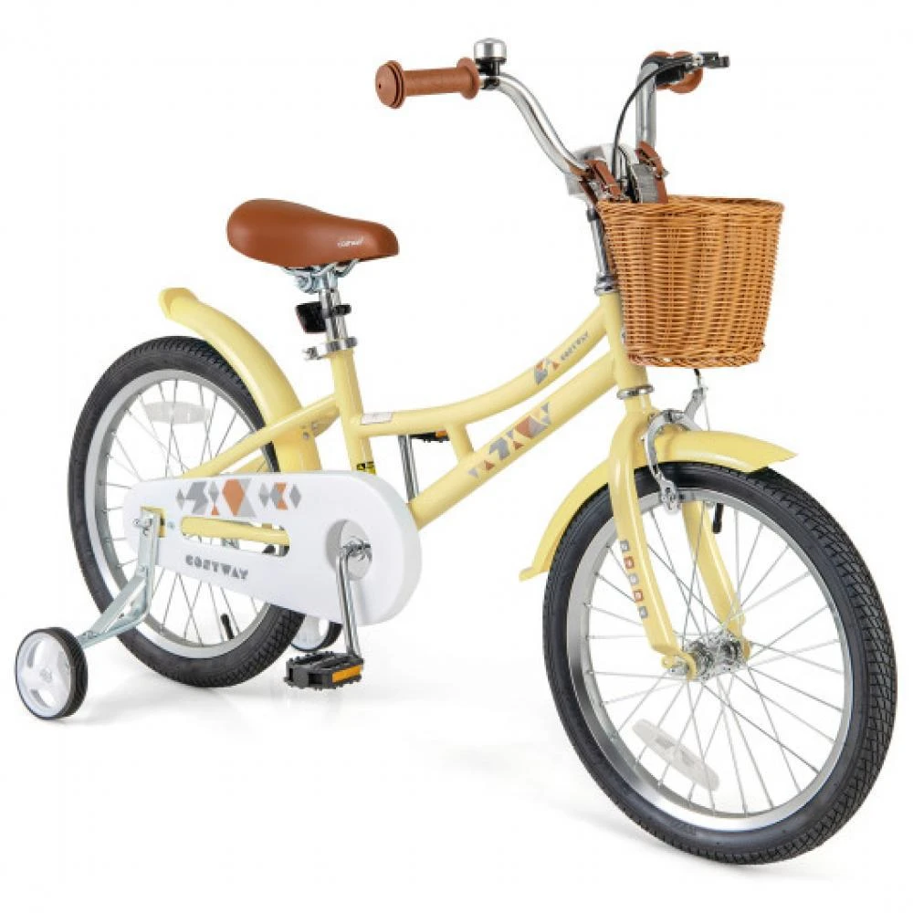 Hivvago 18 Inch Kids Bike Adjustable Bicycle with Reflectors and Bell for Children 4-8 Years Old-18 inches 3
