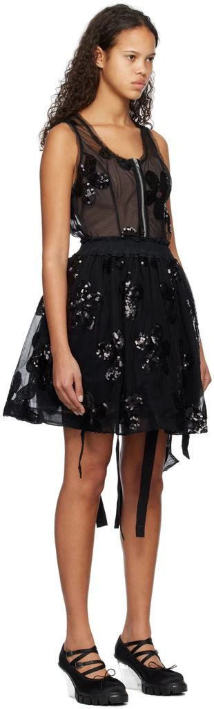 Simone Rocha Black Zip-Up Bodysuit 2