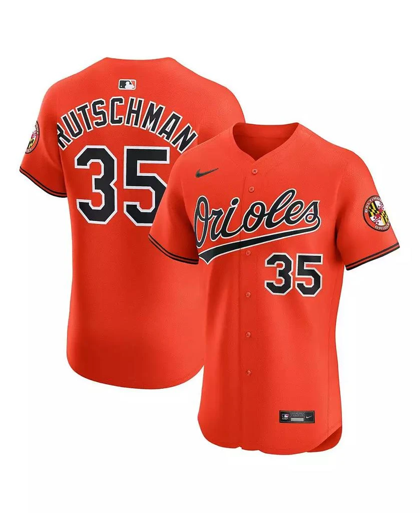 NIKE Men's Adley Rutschman Orange Baltimore Orioles Alternate 2 Elite Jersey 1