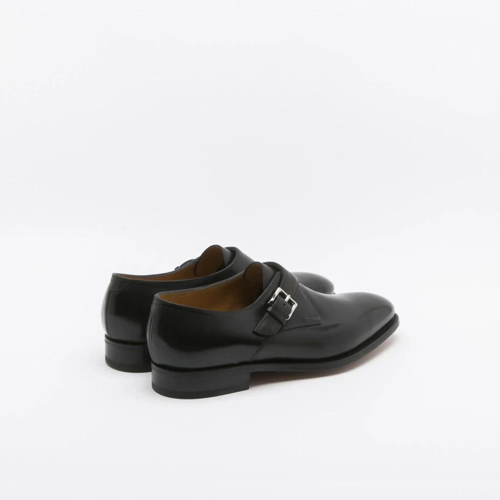 John Lobb Black Calf Monk Strap Shoe 3
