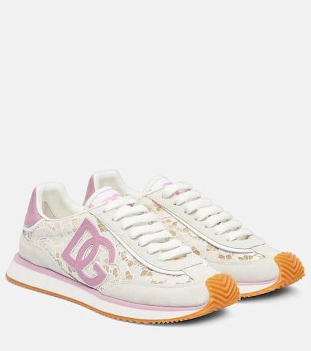 Dolce
Gabbana DG Cushioned leather-trimmed sneakers 1