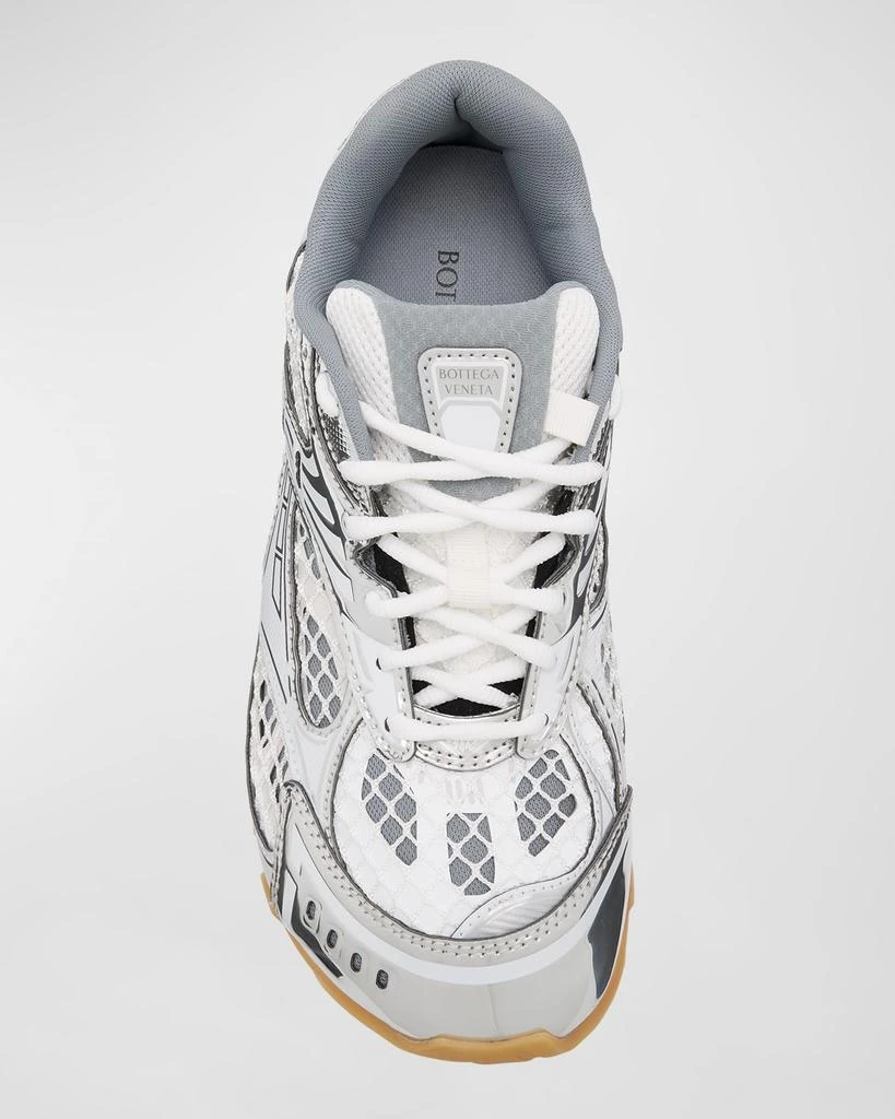 Bottega Veneta Orbit Metallic Net Runner Sneakers 6