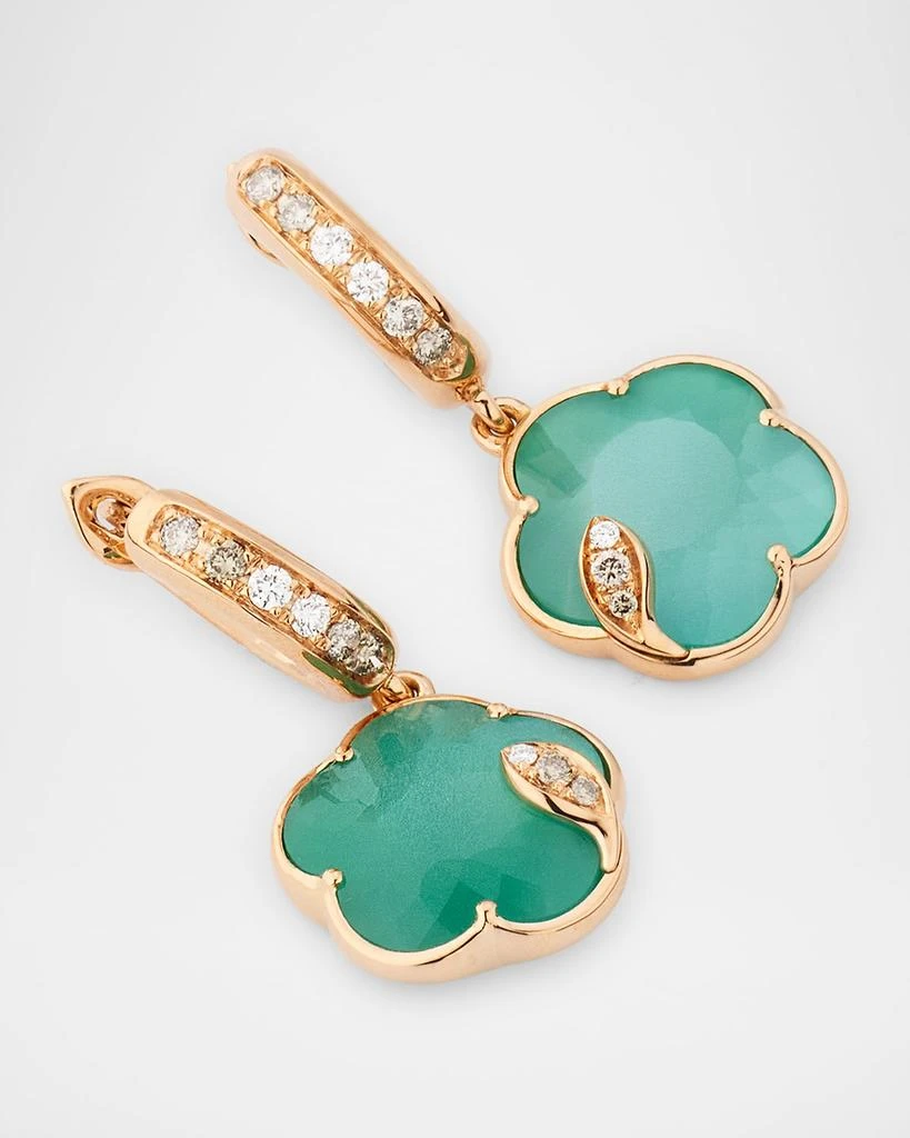 Pasquale Bruni Ton Joli 18K Rose Gold Diamond Earrings with Green Agate 3