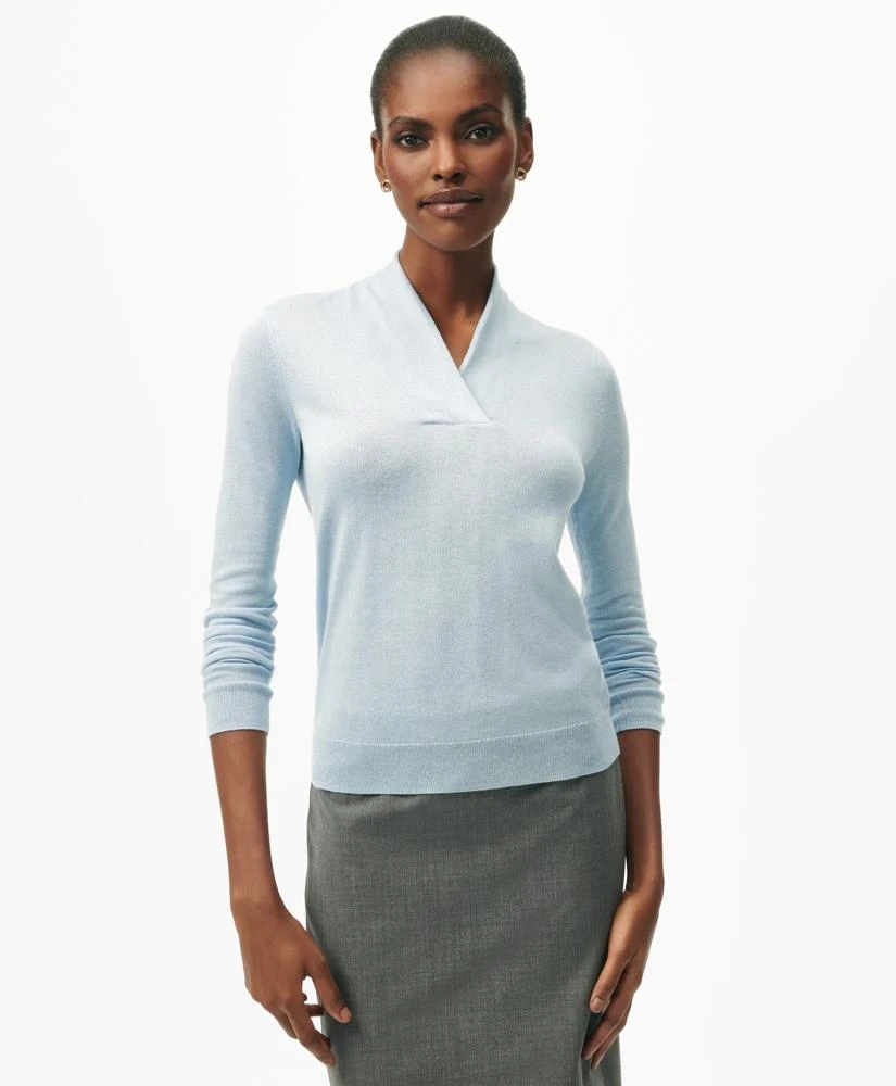 Brooks Brothers Silk-Cashmere Shawl-Collar Sweater 1