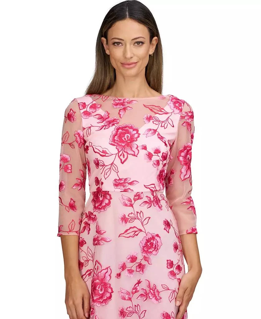 JS Collections Women's Nadine Embroidered 3/4-Sleeve Party Dress 3