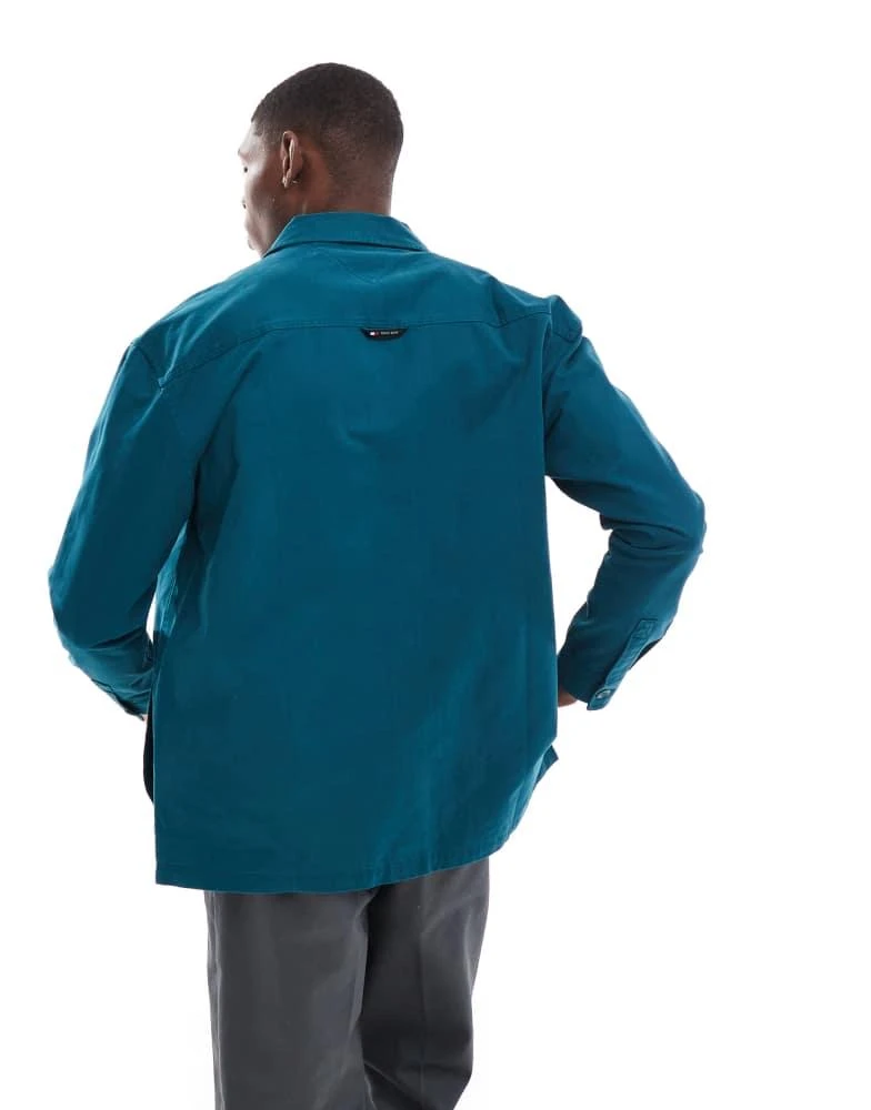 Tommy Jeans Tommy Jeans essential overshirt in dark green 3