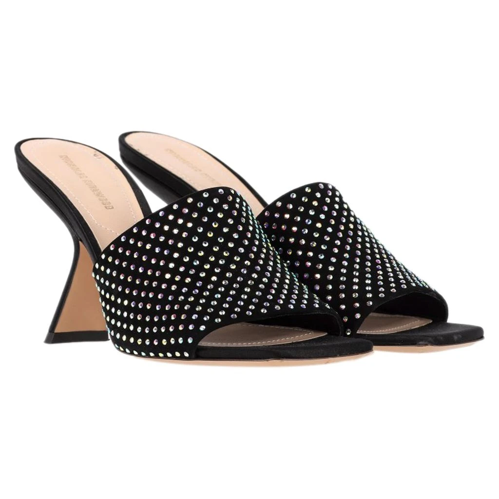 Nicholas Kirkwood Alba 90 Heeled Mules in Black Suede 4