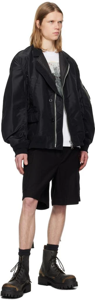 Sacai Black Nylon Twill Bomber Jacket 4