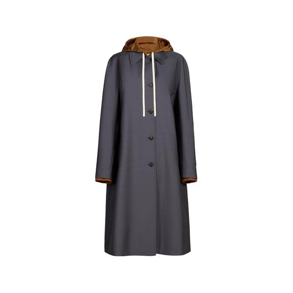 ジャケット・アウター Miu Miu Wool Hooded Coats Miu Miu Hooded Gabardine Down Jacket - Bergdorf Goodman