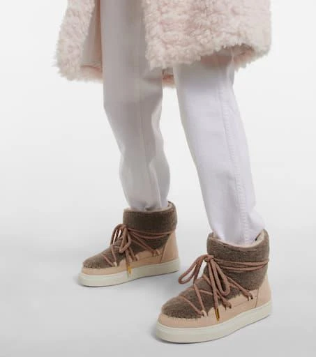 INUIKII Sneaker Classic shearling and leather ankle boots 4