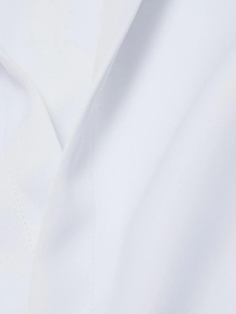 LaQuan Smith Open Chest Matte Satin Dress Shirt 7