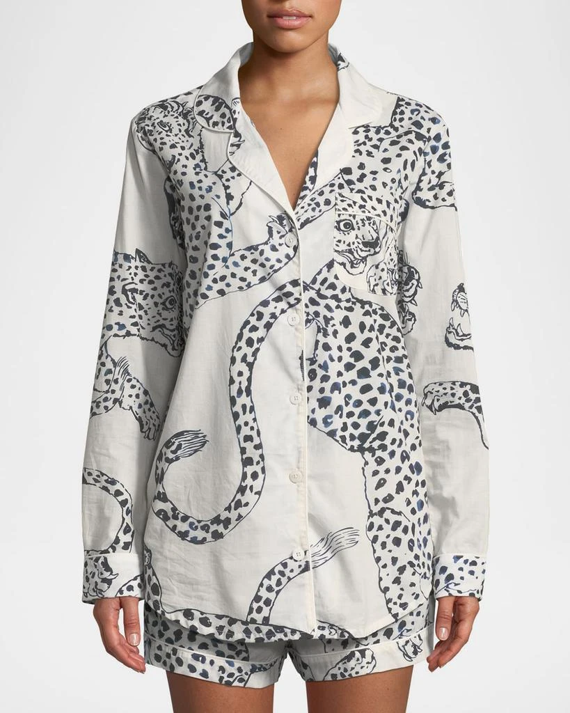 Desmond 
Dempsey Leopard Print Classic Short Pajama Set 3